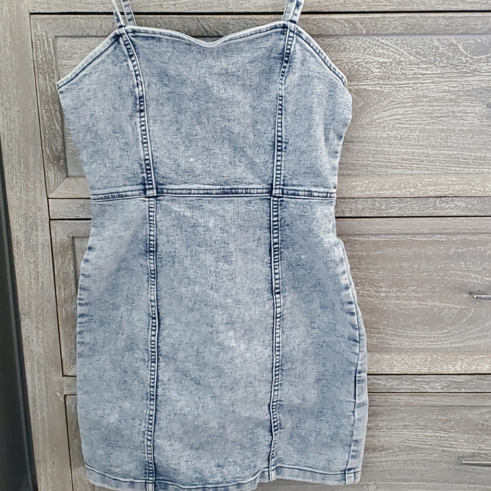Mini Denim Dress - Picture 3 of 6